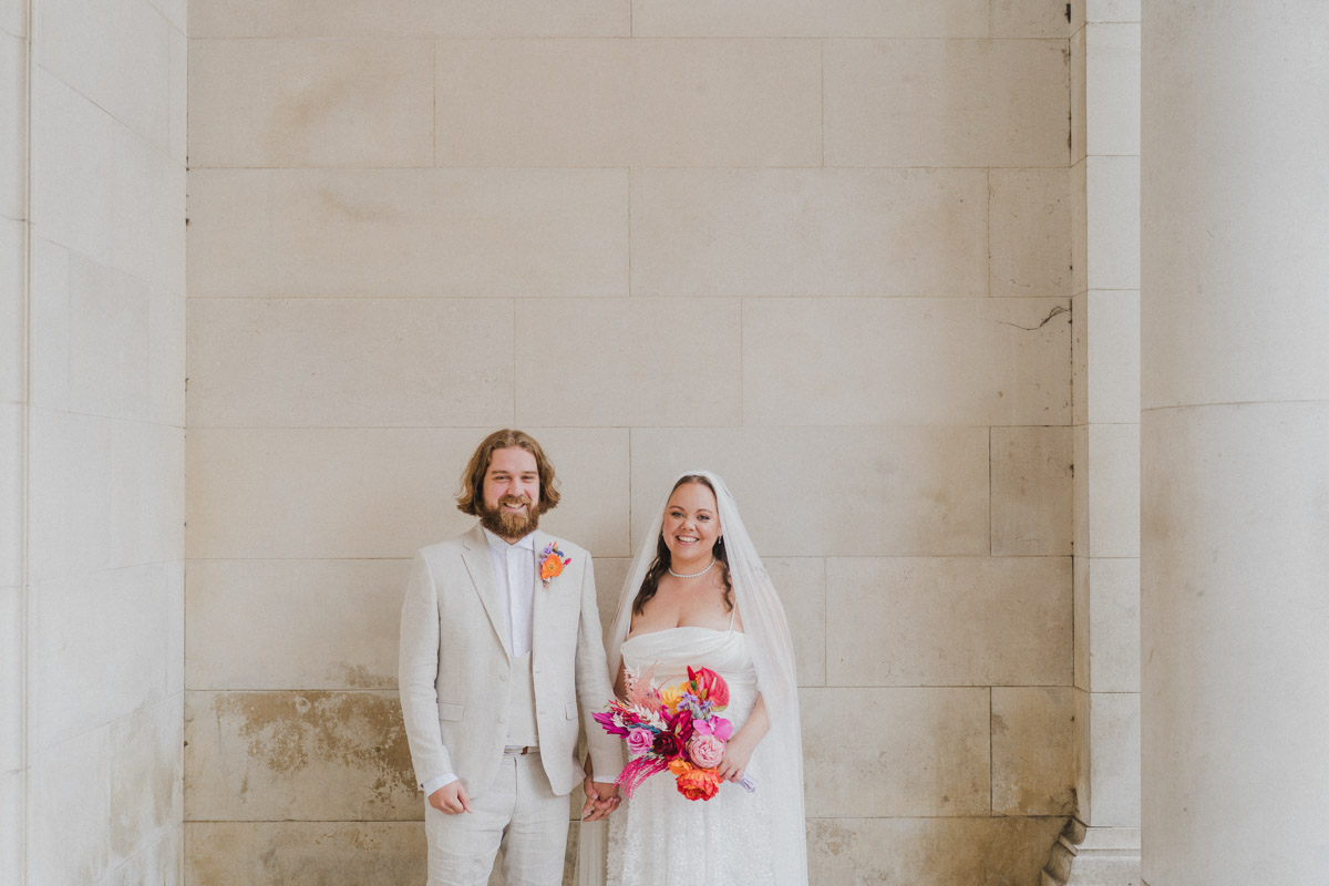 Bride and Groom Portrait Cardiff Museum