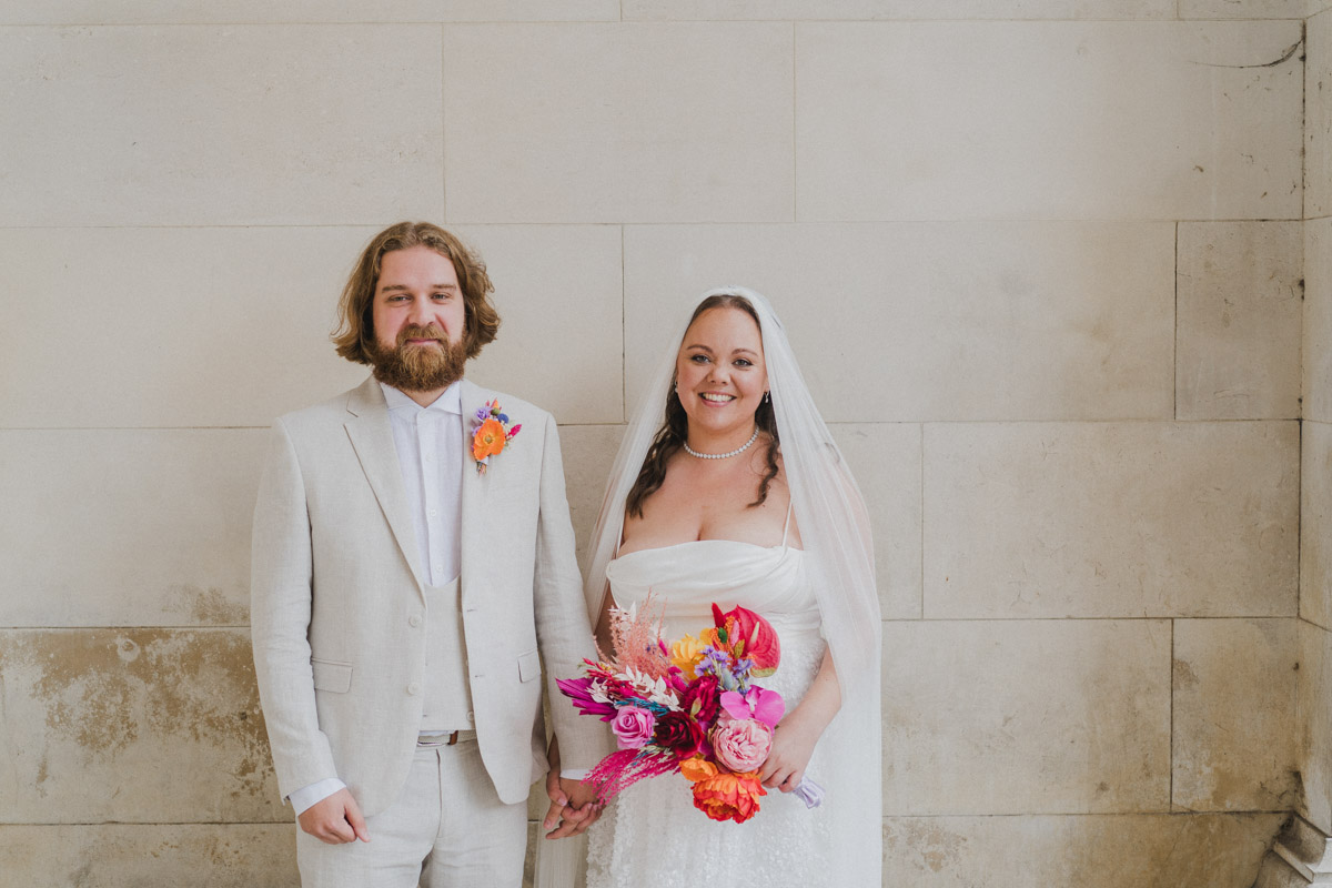 Bride and Groom Portrait Cardiff Museum