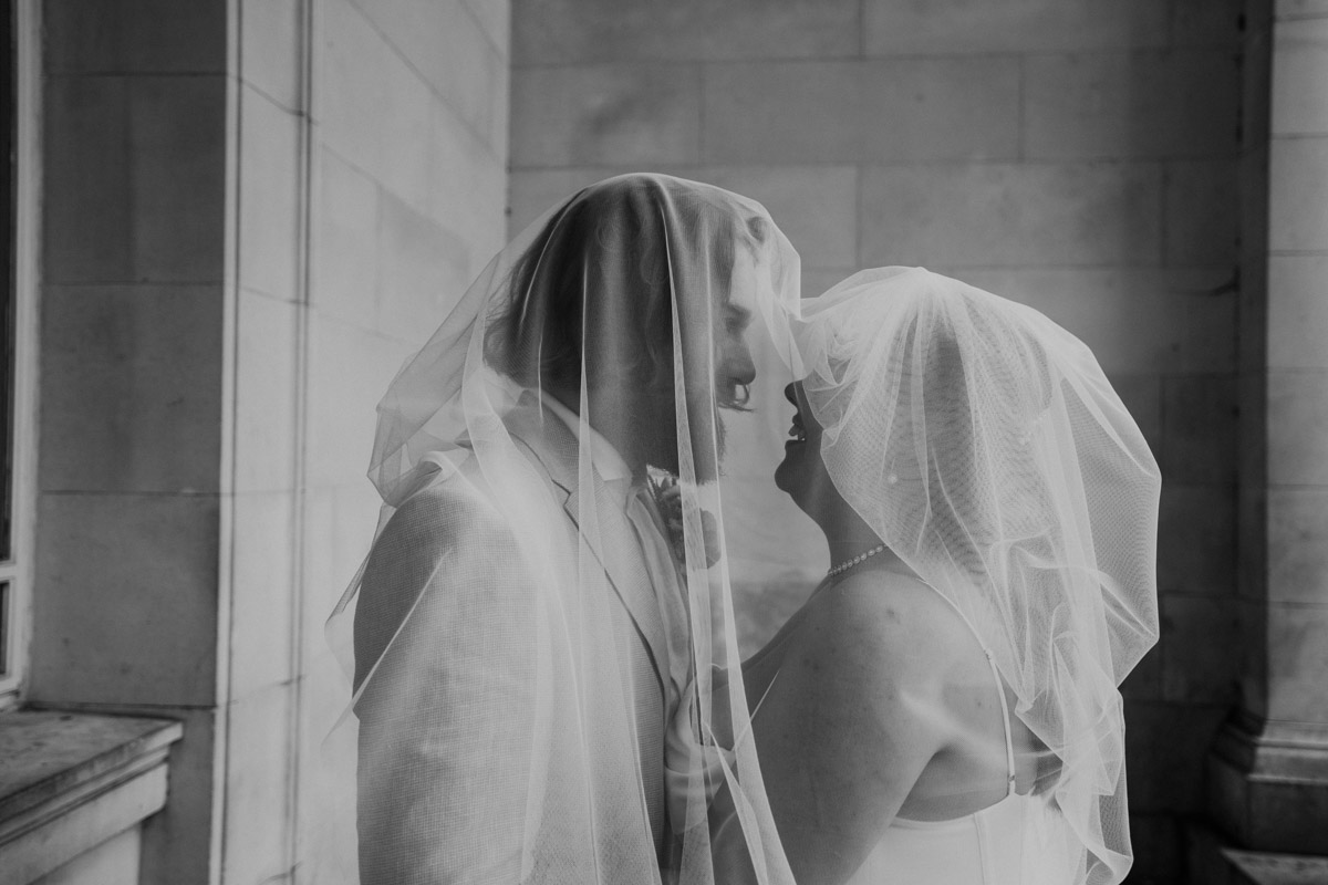 Bride and Groom Portrait Cardiff Museum