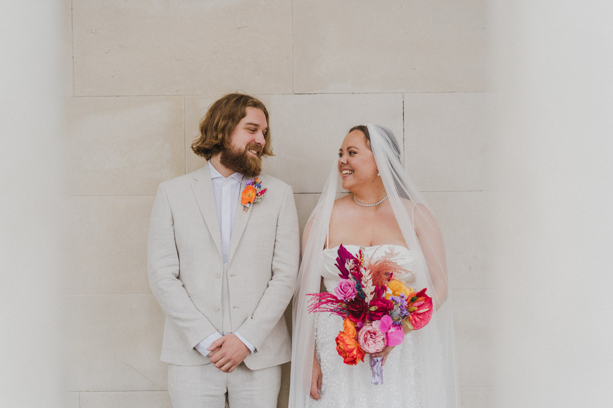 Bride and Groom Portrait Cardiff Museum