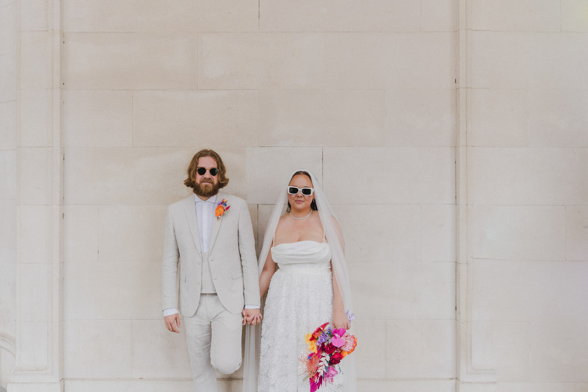 Bride and Groom Portrait Cardiff Museum