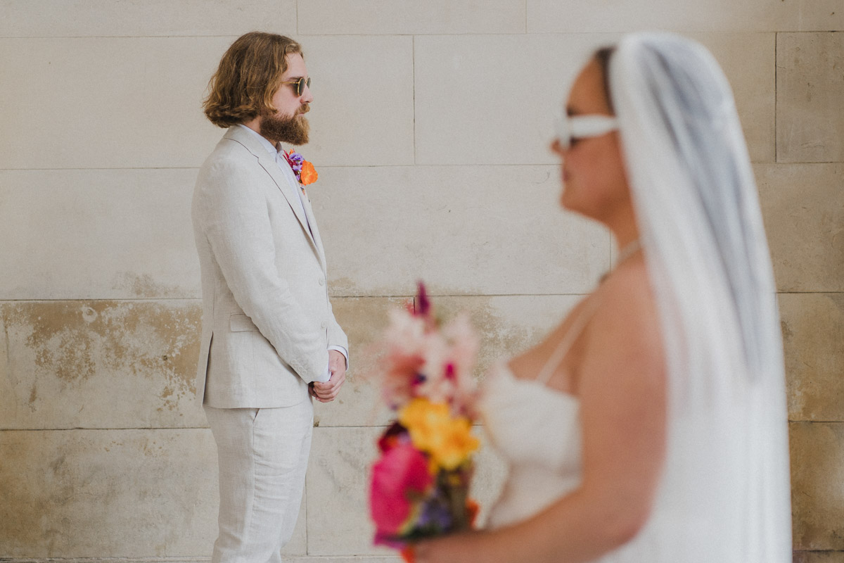 Bride and Groom Portrait Cardiff Museum
