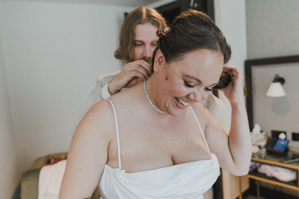 Morning wedding preparations