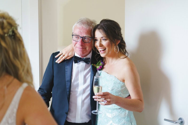 father of the bride, first look shot