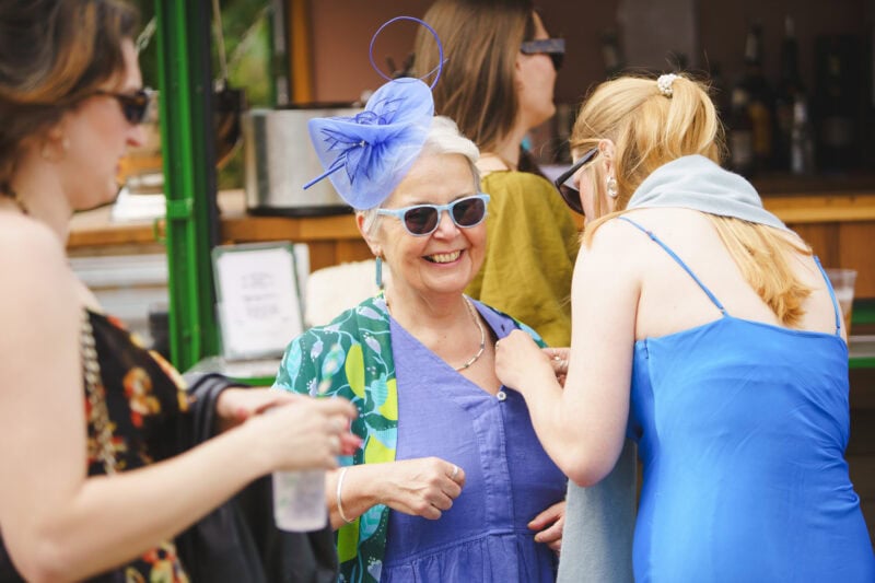 wedding guests, colourful dresses